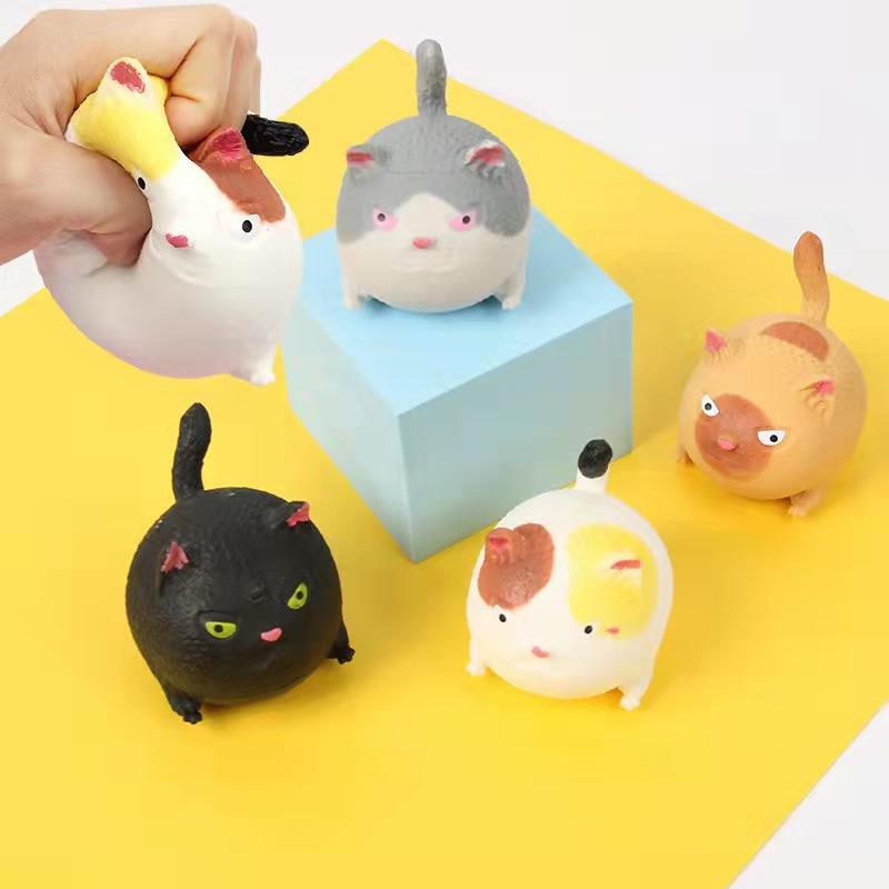 Creative Cat Ornament Decoration Pinch Accessories Relieve Stress and Release Ball Decompression Cat Cute Pet Ornament