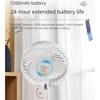 Rotatable Telescopic Electric Fan 24H Long Battery Life Desktop Electric Fan  Outdoor Activity