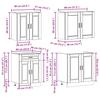 4 Piece Kitchen Cabinet Set  Porto  Rustic Wood Look Engineered Wood