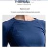 Women's Autumn/Winter Round Neck High Elastic Slimming Long Sleeve Quick-Dry Yoga and Fitness Top
