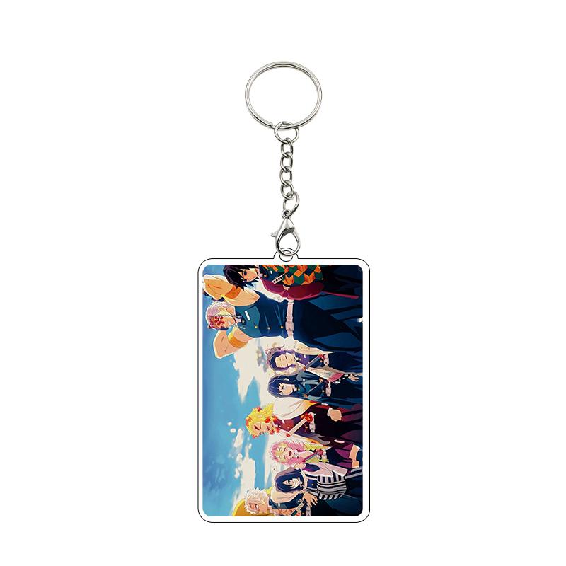 Anime Nezuko Agatsuma Zenitsu Kanroji Mitsuri Cartoon Cool Acrylic Keychain Accessories Figure Pendant Charm Decor Gifts Toys