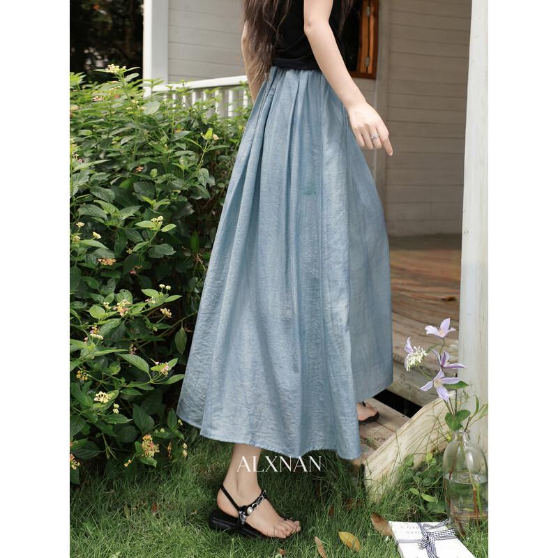 Women s A-Line Pleated Maxi Skirt M