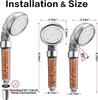 LED Anion Shower Head Rainfall SPA Temperature Control Shower Head Pressurized Water Saving 3/7 Colors Handheld Bathroom Shower