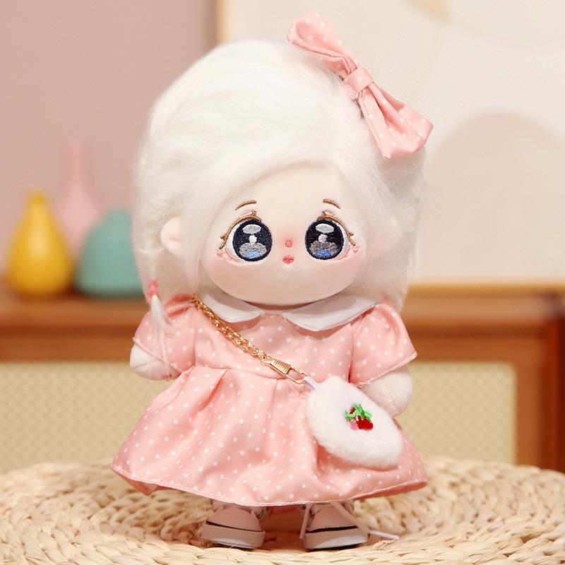 Puppe Geschenk Plüsch Boudoir Kleidung Mädchen Baumwolle Puppe Puppe 20cm Dress-up Spielzeug