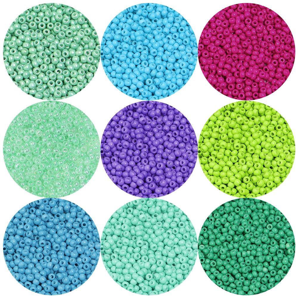 1000-5000pcs/lot 2mm Multi Styles Czech Glass Seed Beads Round Spacer Loose Bead For DIY Bracelet Necklace Handcraft Accessories