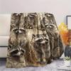 1PC Natural Decoration Print FlAannel Blanket, High quality Comfortable for All Seasons, Home Decor, Warmth and Comfort