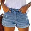 Womens Jeans Denim Shorts for Women Ladies Jeans Womens Shorts Casual Distressed Rolled Hem Design Comfortable Fit