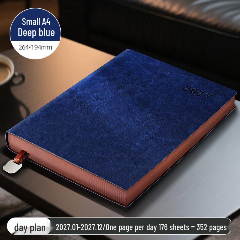 2026 A5 Planner: Soft Leather Cover, Annual Calendar, Custom LOGO Efficiency Notebook