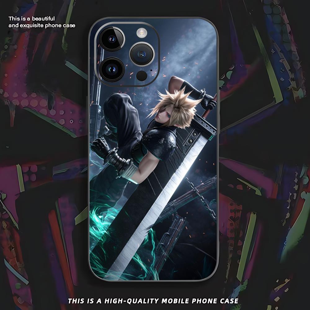 

ИГРА Чехол для телефона Final Fantasy Для iPhone 16 16e 15 14 13 12 11 XS XR Plus Mini Pro Max Мягкий черный Ударопрочный чехол iPhone 13 Pro
