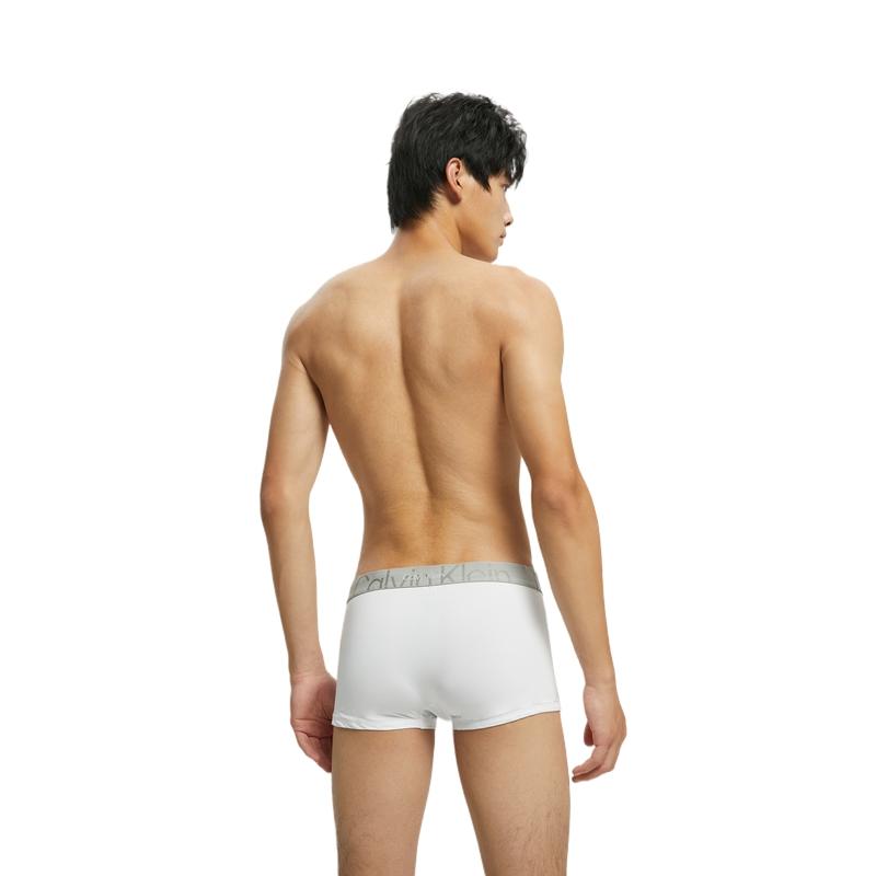 Calvin Klein Letter Jacquard Waistband Soft Breathable Anti-Chafing Boxer Shorts Men Bottoms White NB3312-100