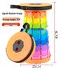 Rainbow Telescopic Adjustable Folding Stool for Leisure, Fishing, and Household Use