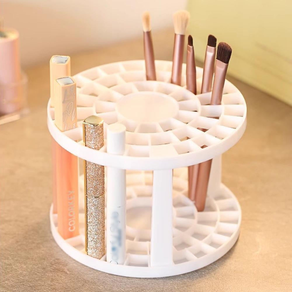 

1PC Makeup Brush Storage Rack Pencil Paintbrush Neutral Pen Socket 49-Hole Plastic Storage Rack Round Brush белый