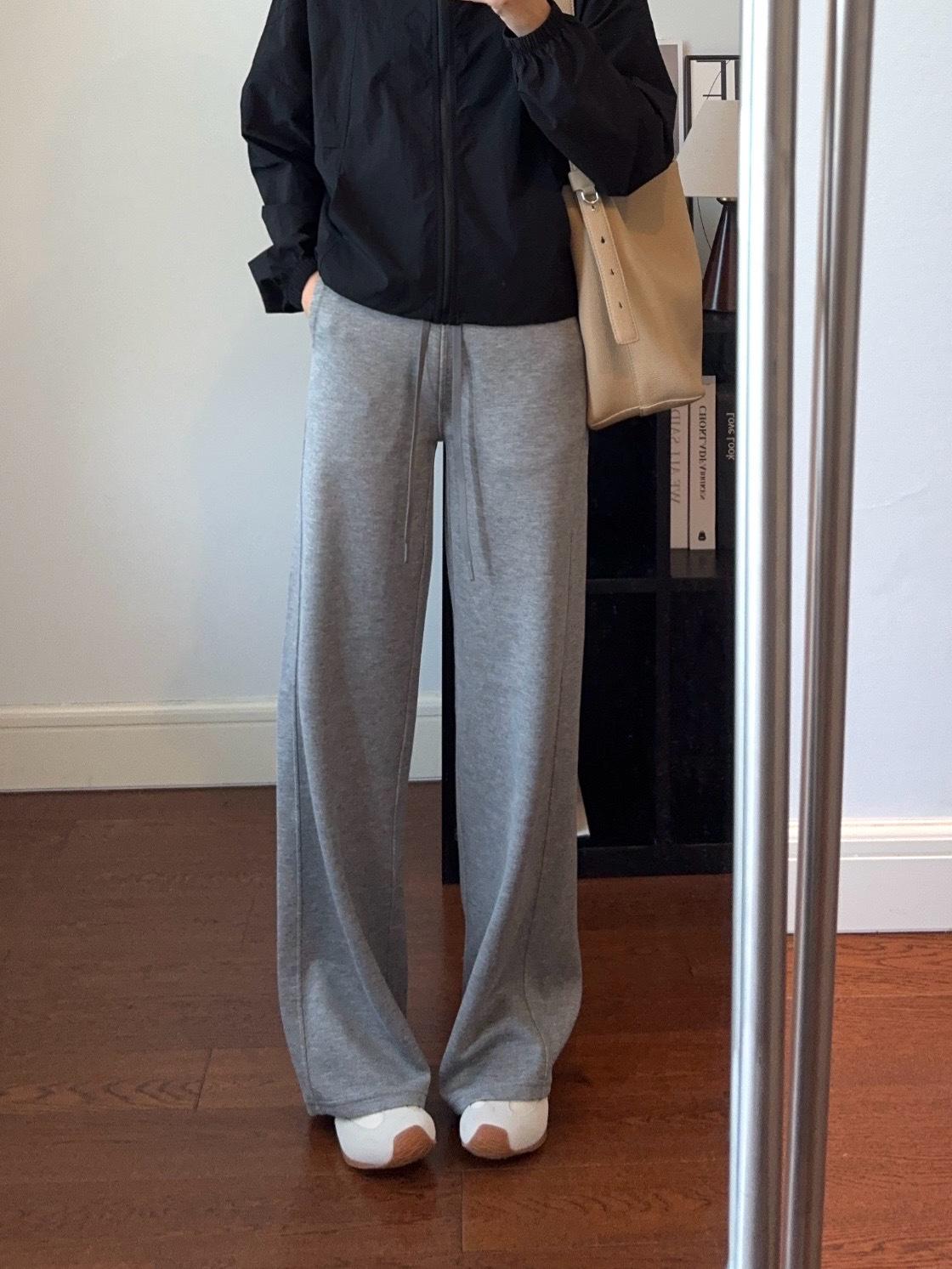 

Spring Versatile Slimming Wide-Leg Women s Yoga Pants L сірий колір