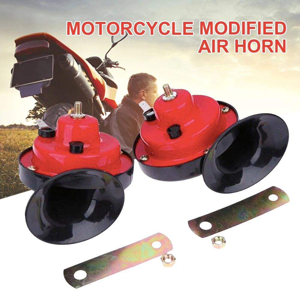 Air Motorcycle Horn 12V Car Horn 48W Waterproof Snail Air Horn 300DB Super Loud Horn for Motorcycle Car Truck SUV Boat