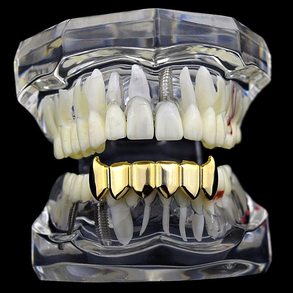 Hot-Selling HIPHOP Gold Grillz Decorative Teeth