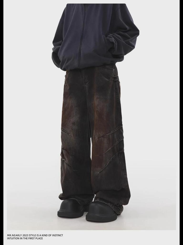 Jean ample à coupe droite pour homme: Design Américain Vintage High Street