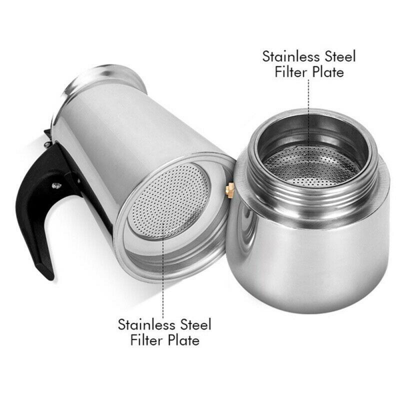 Koffiepot Roestvrijstalen filter Italiaanse espresso koffiezetapparaat percolator gereedschap 200/300/450/600 ml mokka koffiezetapparaat koffiepot