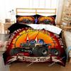 Racing themed bedding 3D printed cartoon monster truck pattern, soft down anti allergy down duvet cover, adult bedding set, teen