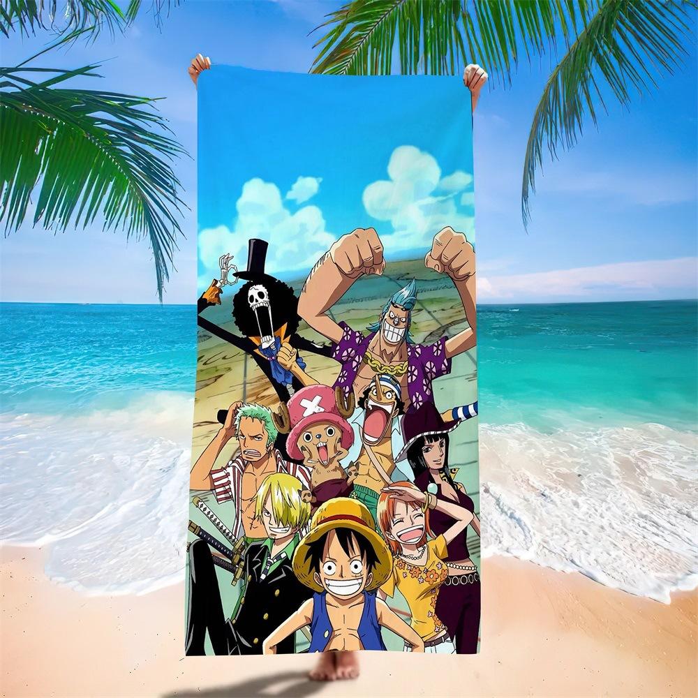 New Anime Character Printed Microfiber Beach Towel Quick Dry Water Absorbent Bath Towel