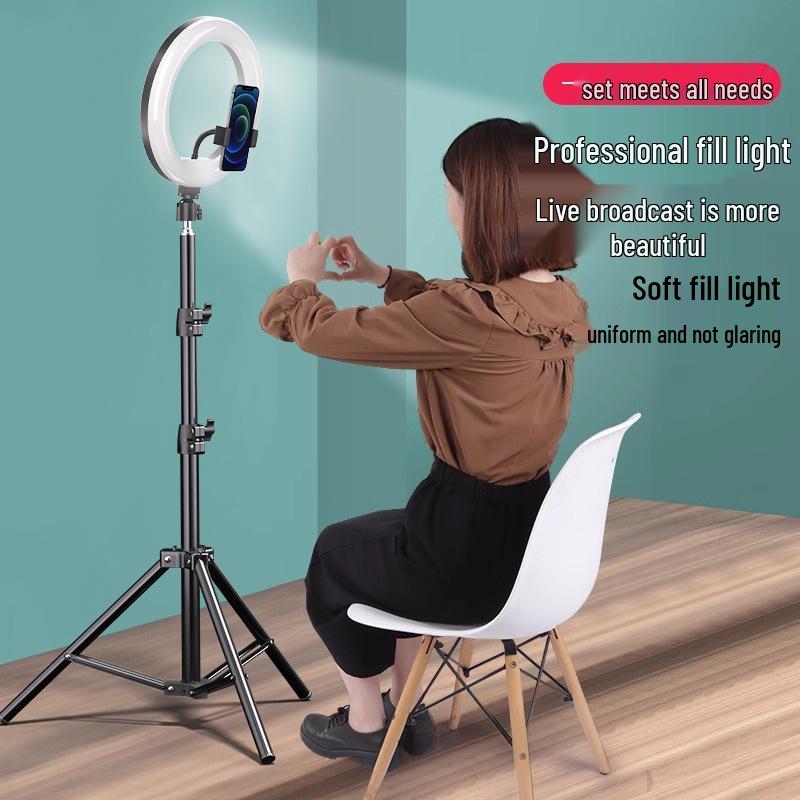 2025 Multi-Angle Phone Livestream Stand with Sound Card Tray & Tripod Support