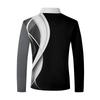 Modisches Herren-T-Shirt Projekt Farbverlauf Herbst Langarm Herren Poloshirt Design