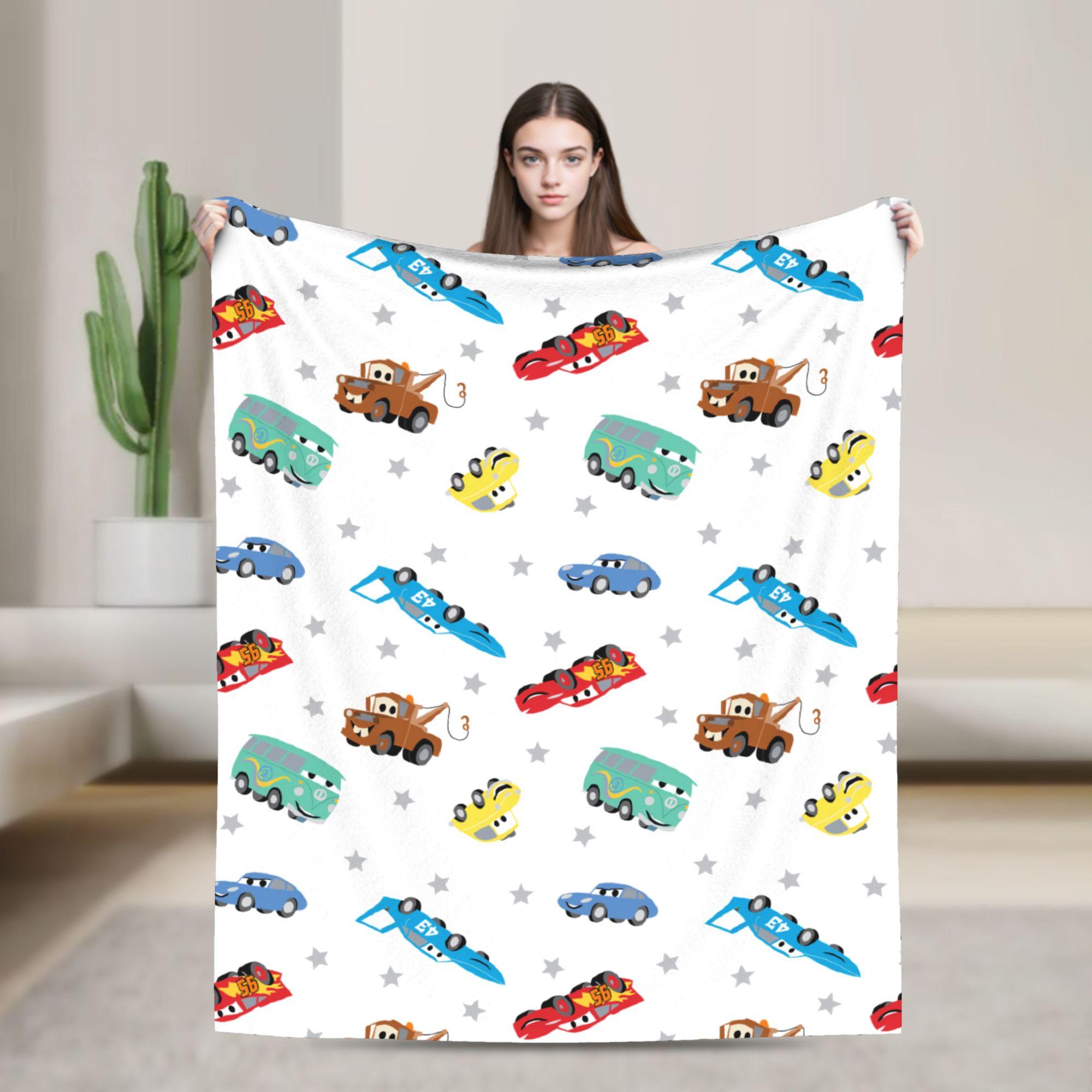 

Lightning McQueen 95 Warm Blankets Airplane Travel Plush Throw Blanket Fashion Bedroom Flannel Bedspread Sofa Bed Cover 130x150cm