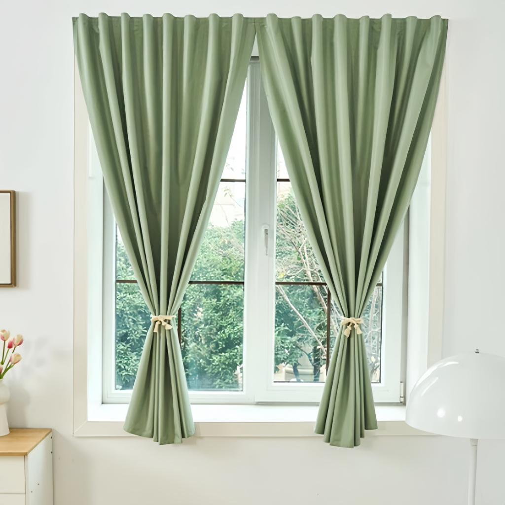 Strong Blackout Velcro Curtains Double-layer Design Self-adhesive For Bedroom And Living Room For Elegant Decoration