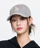 Emelbi Damaged Washed Unstructured Ball Cap La (Grey)