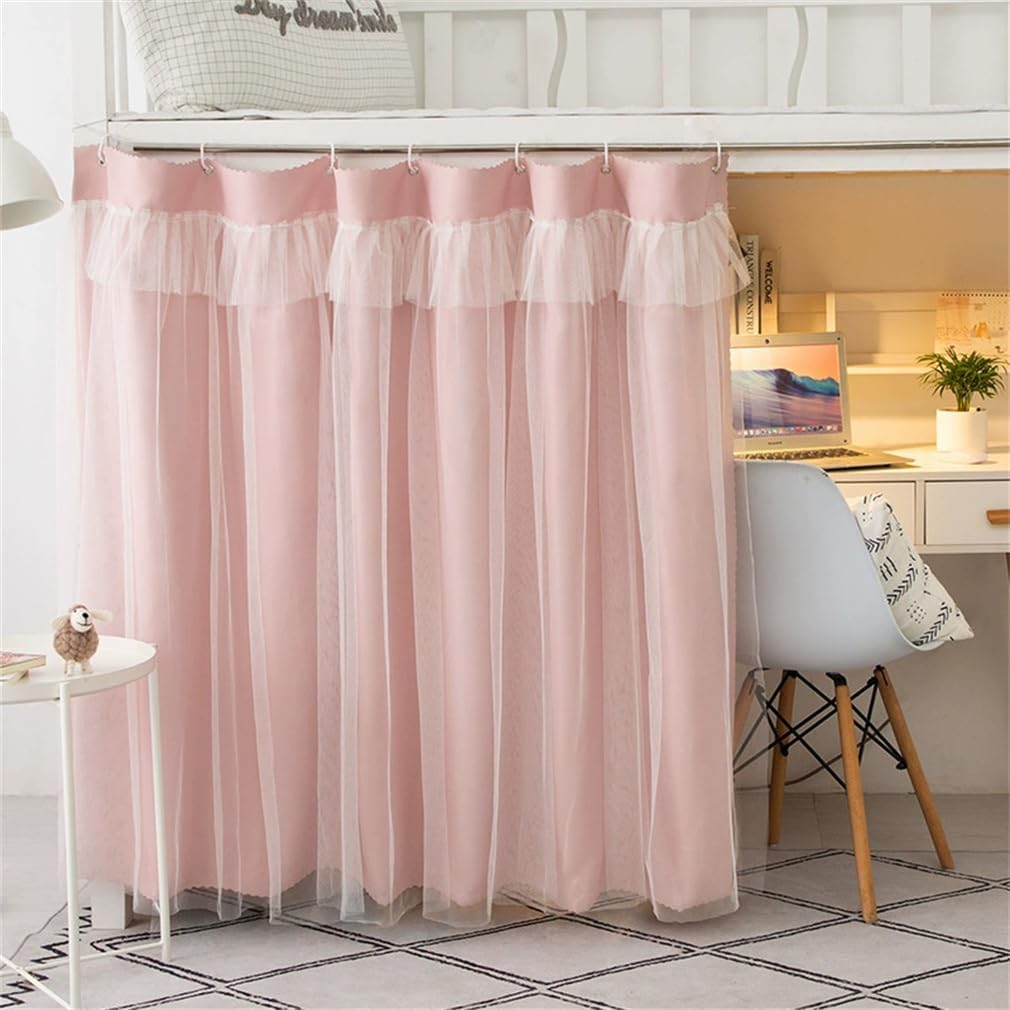 Dorm Home Bunk Bed Curtain Cloth Solid Thicken Bed Canopy Students Privacy Bed Shading Curtain Tent Lightproof Breathable Blackout Bedding Canopy