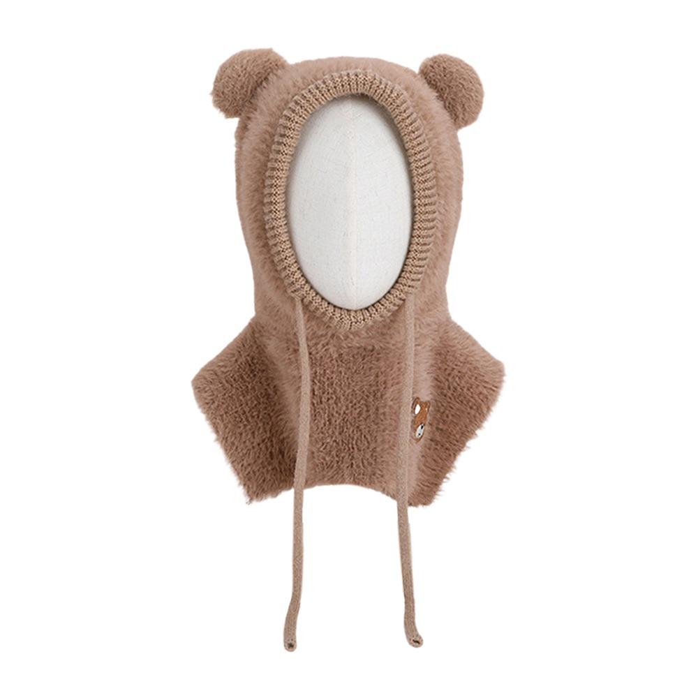 Shawl Pullover Cap Coldproof Kids Balaclava Hats Cute Children's Knitted Cap  Autumn Winter