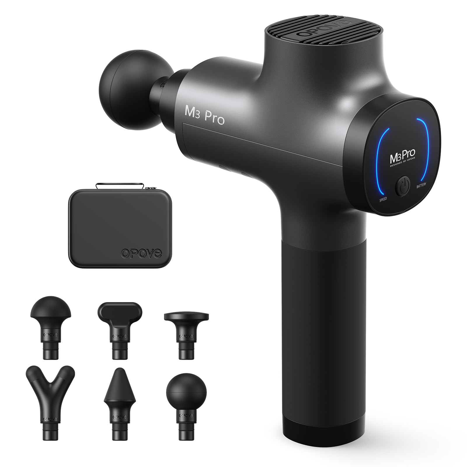 

opove M3 Pro 2 Myofascial Release 12mm Maximum 32kg 2600mAh x 6 Battery 5 Powerful Vibration 6 Handheld Japanese Instruction Manual Included Gun, серый