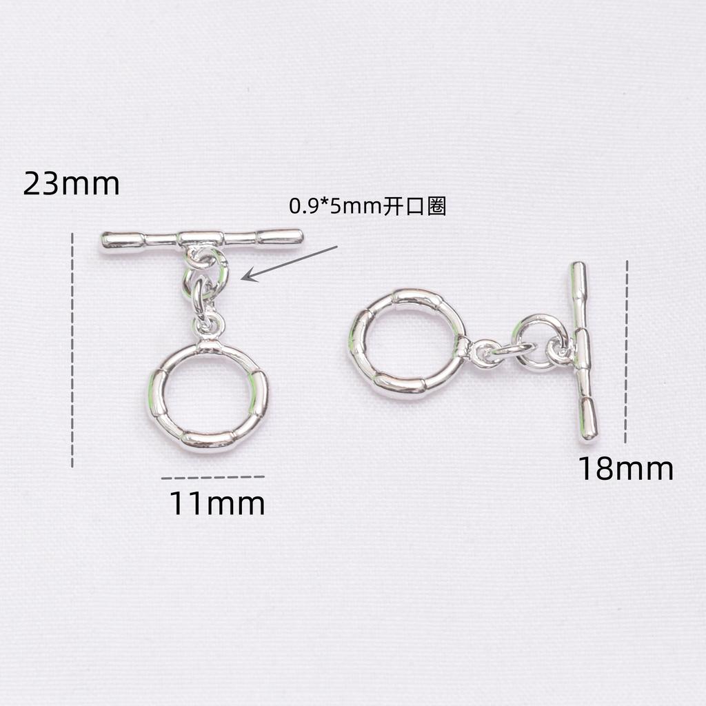 10pcs Non-Fading 24K Vacuum Gold Ot Buckle Bamboo Buckle Head Diy Handmade Bracelet Necklace Connection Ending Buckle Jewelry Buckle