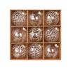 9pcs Transparent Painted Christmas Balls Ornament PET Christmas Tree Pendant  Home Xmas Decor