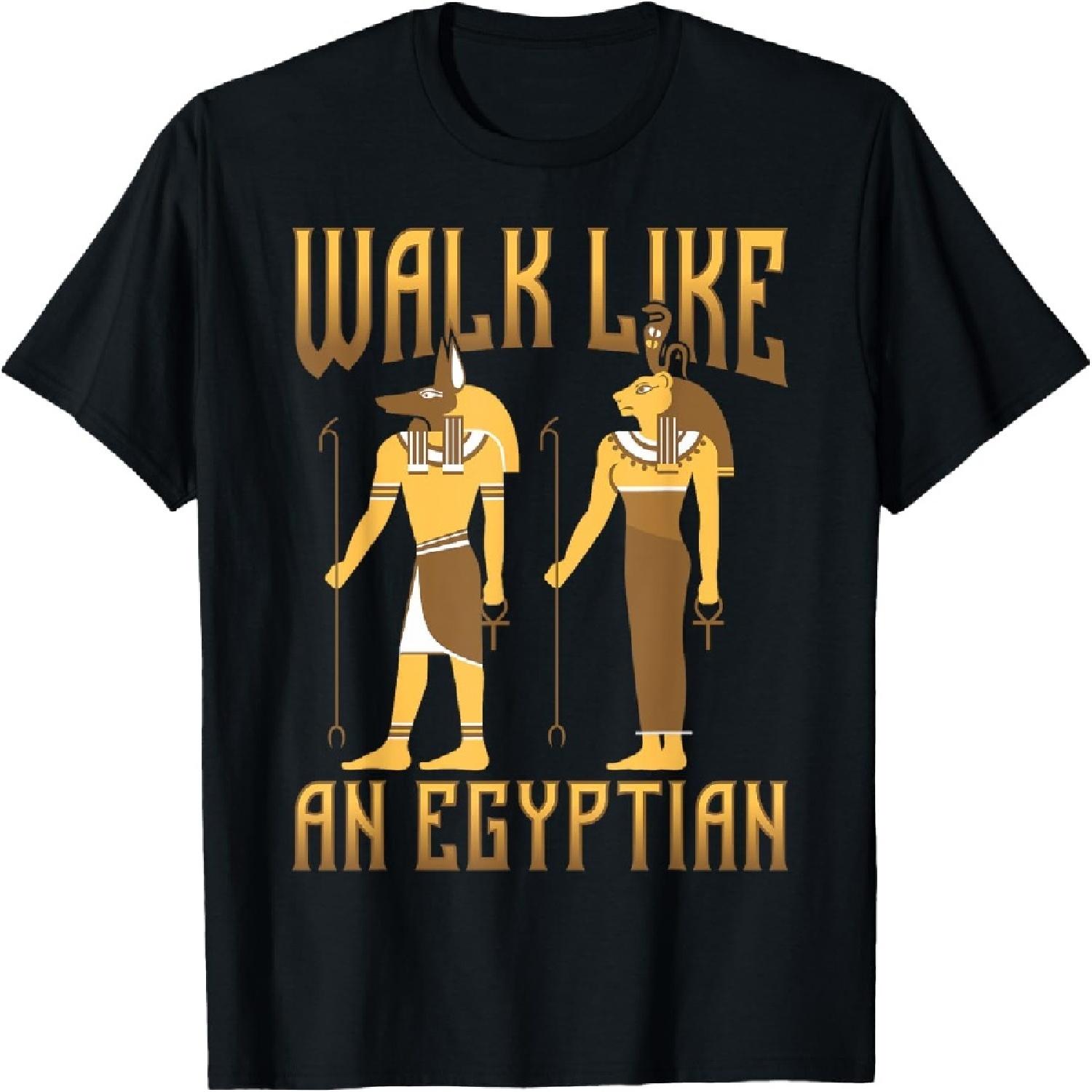 Забавная футболка с надписью «Египет ходит как египтянин» S