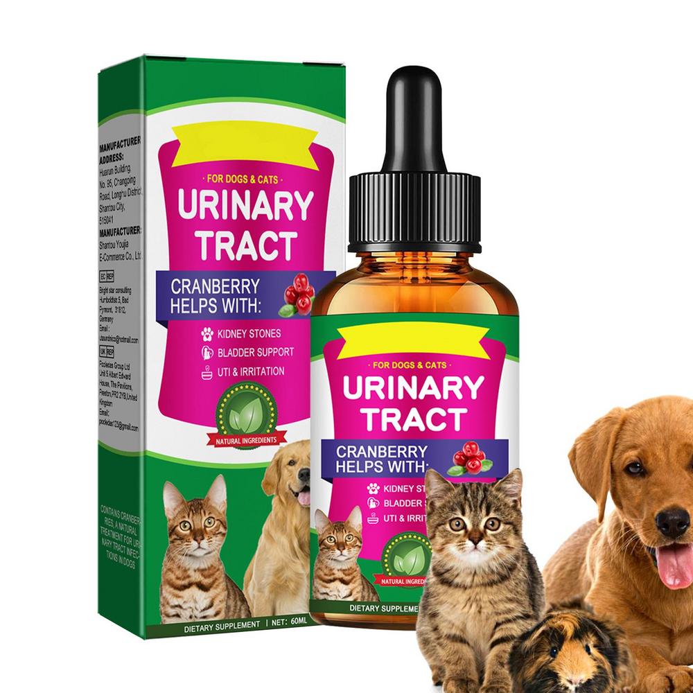 Powerful Cat Bladder Drops 60ml For Urinary Tract Care Powerful Bladder Stone Remover Promote Kidney Health Pet Health Care