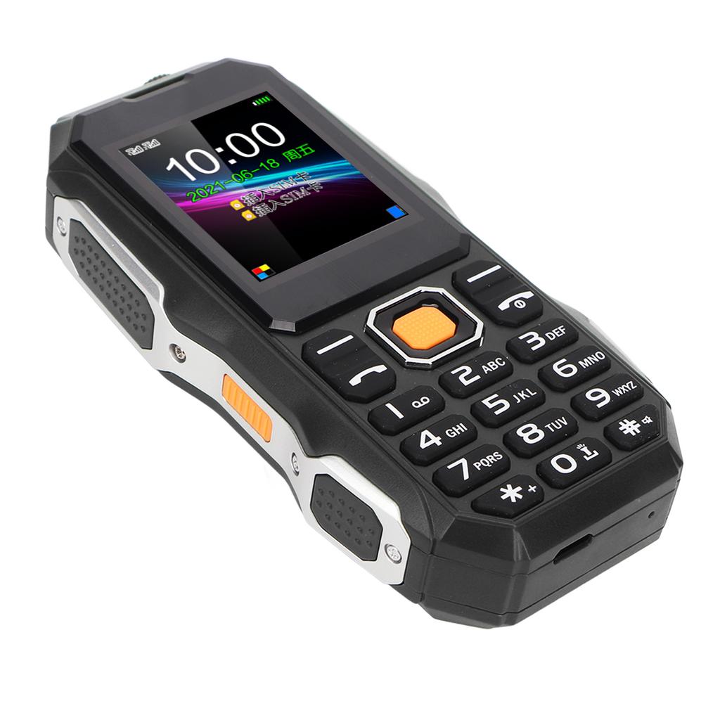 W2021 1.8 Inch Senior Cell Phone 5800mAh Mini Three Proof Mobile Phone with Large Horn for Elderly Black