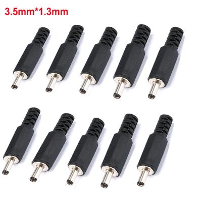 10/5PCS DC Power Male Plug 3.5mm X 1.3mm DC Power Jack Connector 3.5*1.3mm Male Socket Mount Plugs 1A 30V Black Connector