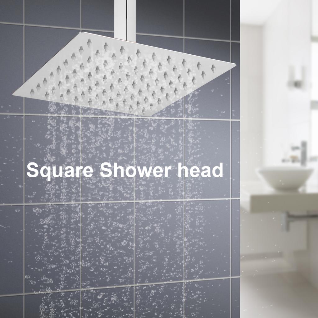 Modern  Stainless Steel Rainfall Rain Shower Head Bathroom Top Sprayer  Shower Head Stainless Steel Shower Head