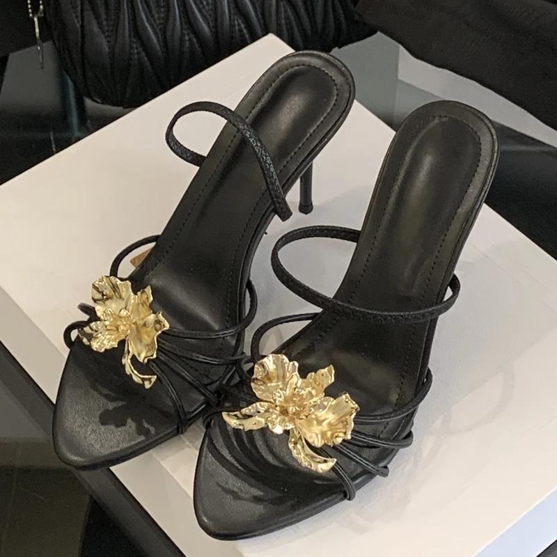 

Модные Eilyken Летние Сексуальные Тонкие Каблуки Женские Шлепанцы Дизайн Узкий Ремешок Острый Носок Вечеринка Стриптизер Мюли Слайды Обувь 35 чёрный