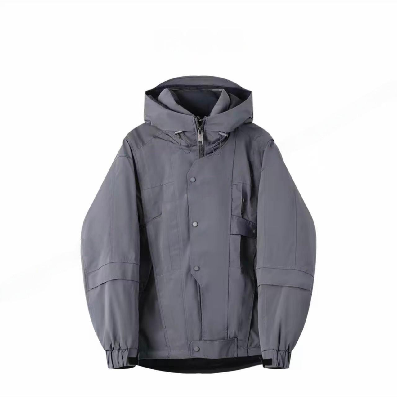 

O.P.G Men s 2-in-1 Detachable Hooded Vest Cotton Jacket - Windproof, Warm, Comfortable Winter Outerwear XL (130-150 cm) сірий колір