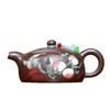 Yixing Zisha Handmade Purple Clay Xi Shi Teapot with Immortal Peach Design