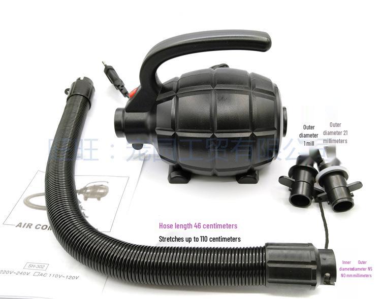 600W Compact Electric Air Pump for Inflatable Boats, Rafts, Tents, and More