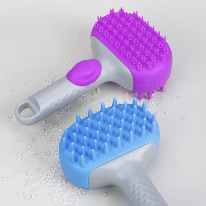 Multifunctional Grooming Brush For Pet Deep Cleaning Massage Comb Nonslip Handle Easyly Clean Various Size