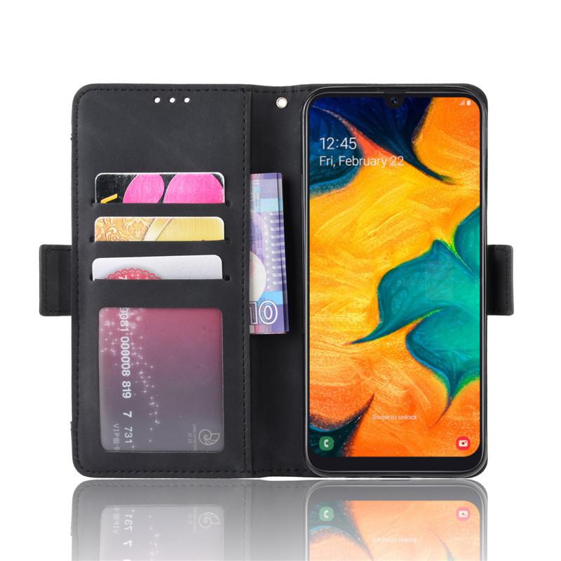 Suitable for Samsung A30/A20 phone case Galaxy F62 multi-card slot m52 wallet flip leather case with side buckle A10