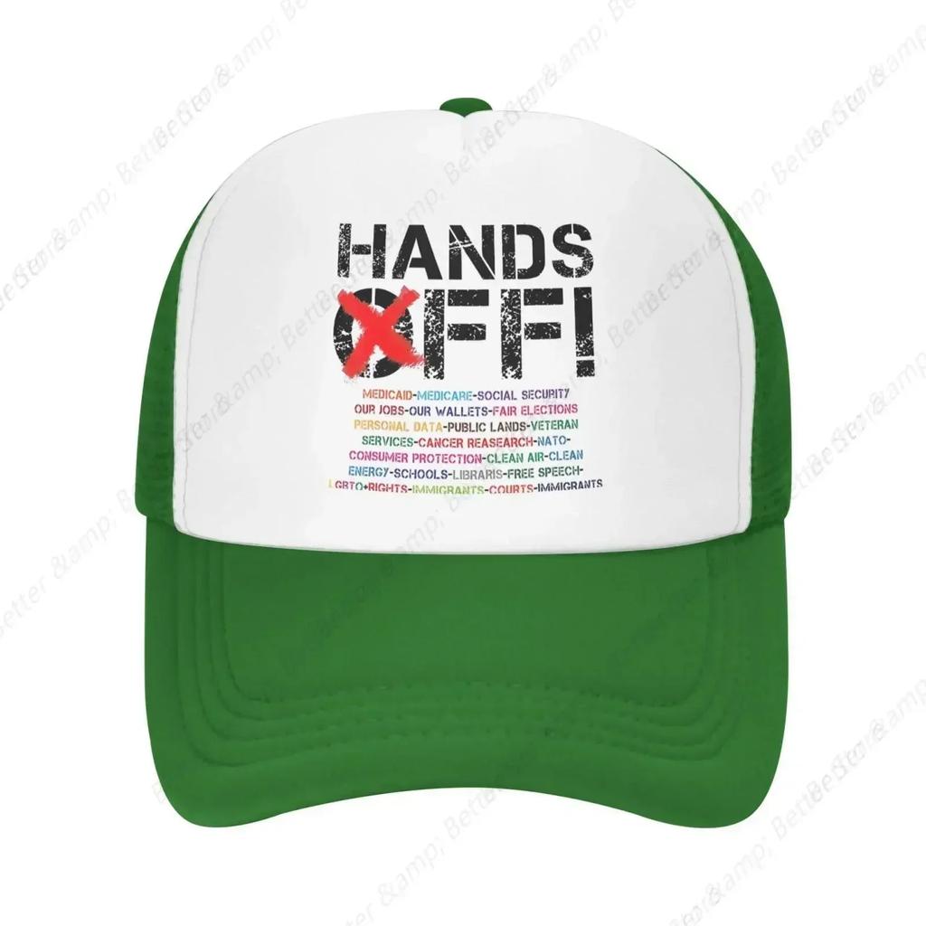 Black Snapback Hats for Men Snapback Trucker Hat for Womens Baseball Hats Hands Off Protest Cap