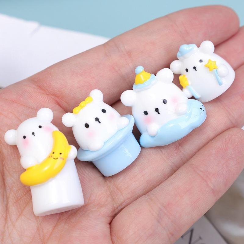 Neue süße Bären-Auto-Harz-Ornamente Cartoon-Mini-Tierpuppe Auto-Armaturenbrett Mittelkonsole Dekorative Accessoires Kreative Geschenke
