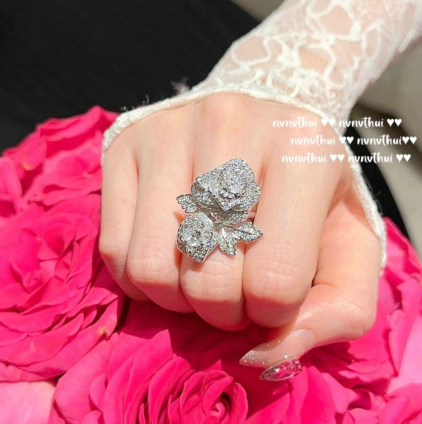 Colar de Pedra Rosa de Damasco, Felicidade de Mulher Rica, Banhado a Ouro 18K, Brincos de Zircônia Rosa Videira.