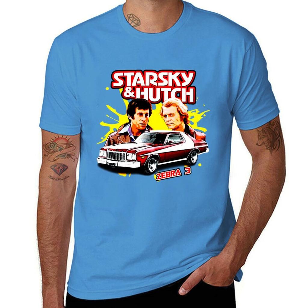 Starsky och Hutch TV-serie T-shirt sommartopp vintagekläder för män