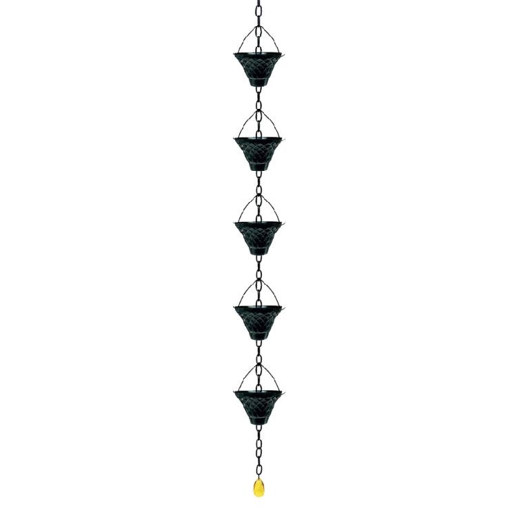 

Artistic Rain Chain Decoration with Antique Bronze Downspout Alloys Rainwater Catcher for Garden Beauty 1