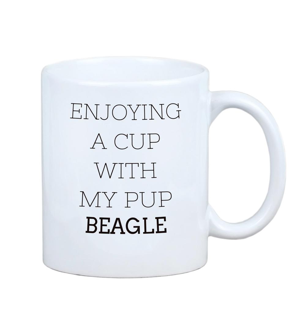 Beagle -Kubek Ze Zdjęciem I Napisem Geometryczny Pies Art-Dog